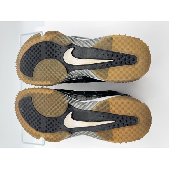 Nike 318977-011 Air Speed Nubby Turf Black White Sneakers Men's US Size 10.5 - Picture 4 of 5